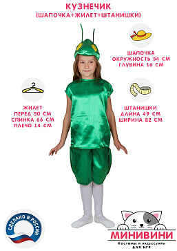 Кузнечик (шапочка + жилет + штанишки) – портал поставщиков НСППО - 2